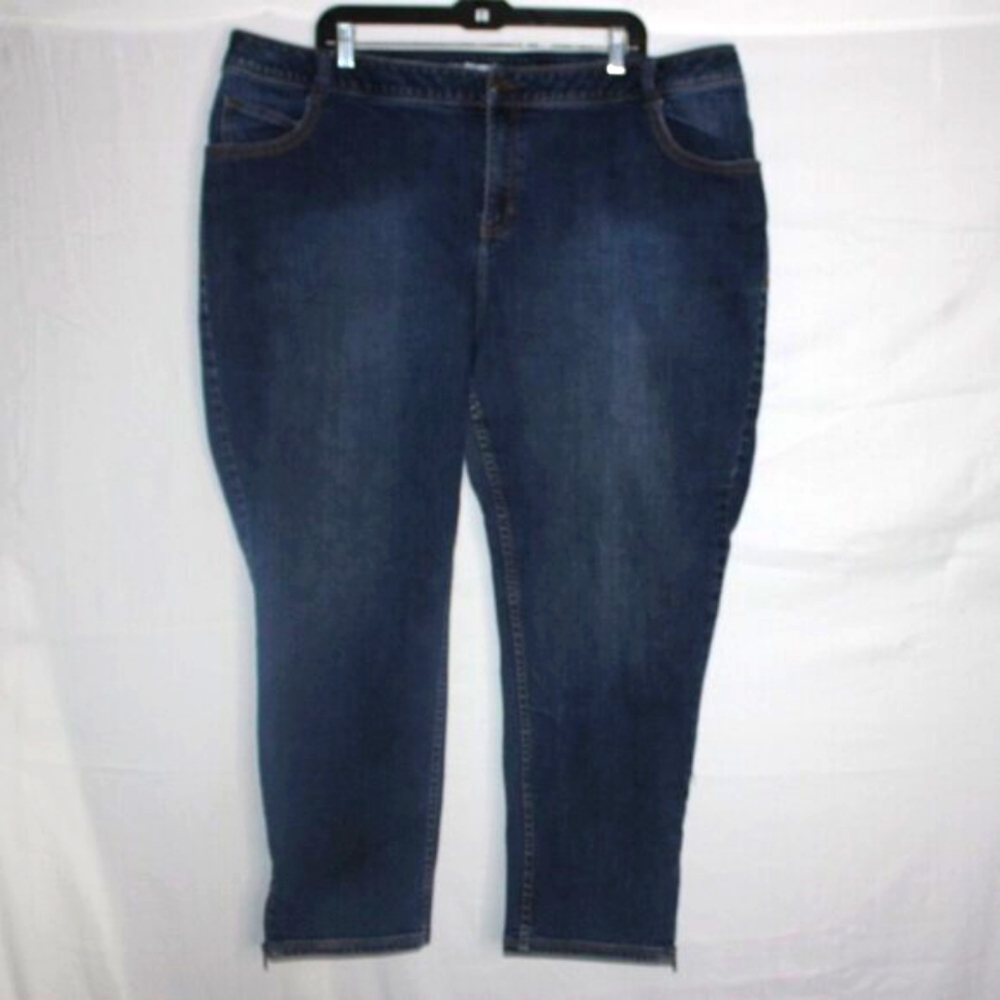 Lane Bryant Ankle Jeans 26 P Dark Wash Stretch